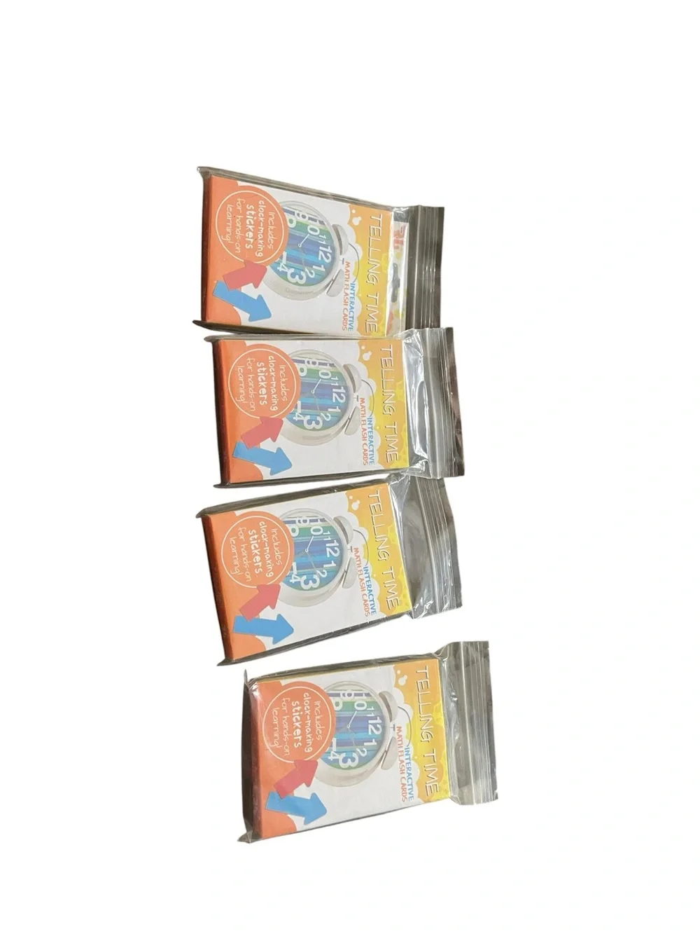 Flash cards for kids money and telling  time set of 4